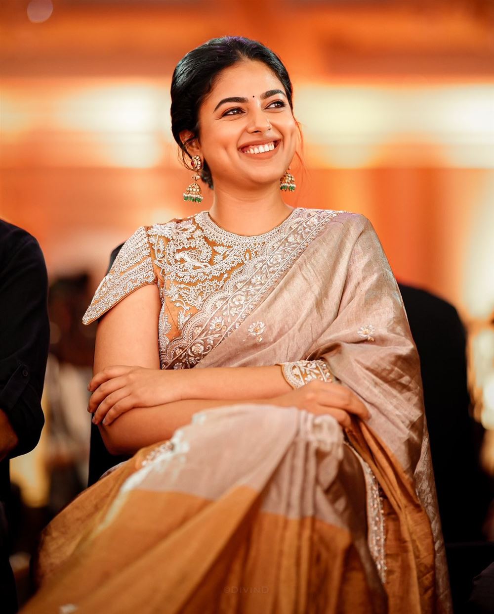 Tamil Girl Siddhi Idnani In Orange Saree